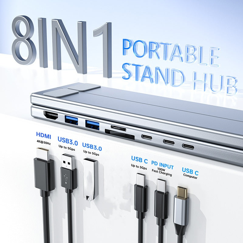 🔥Limited-time offer-USB-C Docking Station Laptop Stand with 4K HDMI