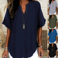 🌸Spring sale: 50% off👕Stylish top in plain fabric with short sleeves
