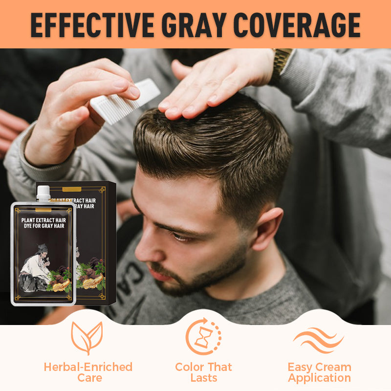 💆‍♀️Buy 2 Get 1 Free🌿Plant Extract Hair Dye for Gray Hair