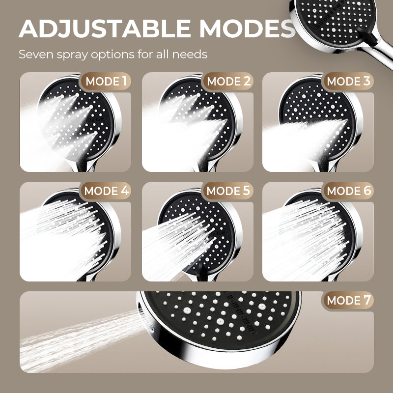 🎁2026 New Arrivals 50% OFF💥High-Pressure Adjustable Rainfall Shower Head – 360° Tilt, Easy Clean Surface, Compatibility with Standard Shower Hoses 💧