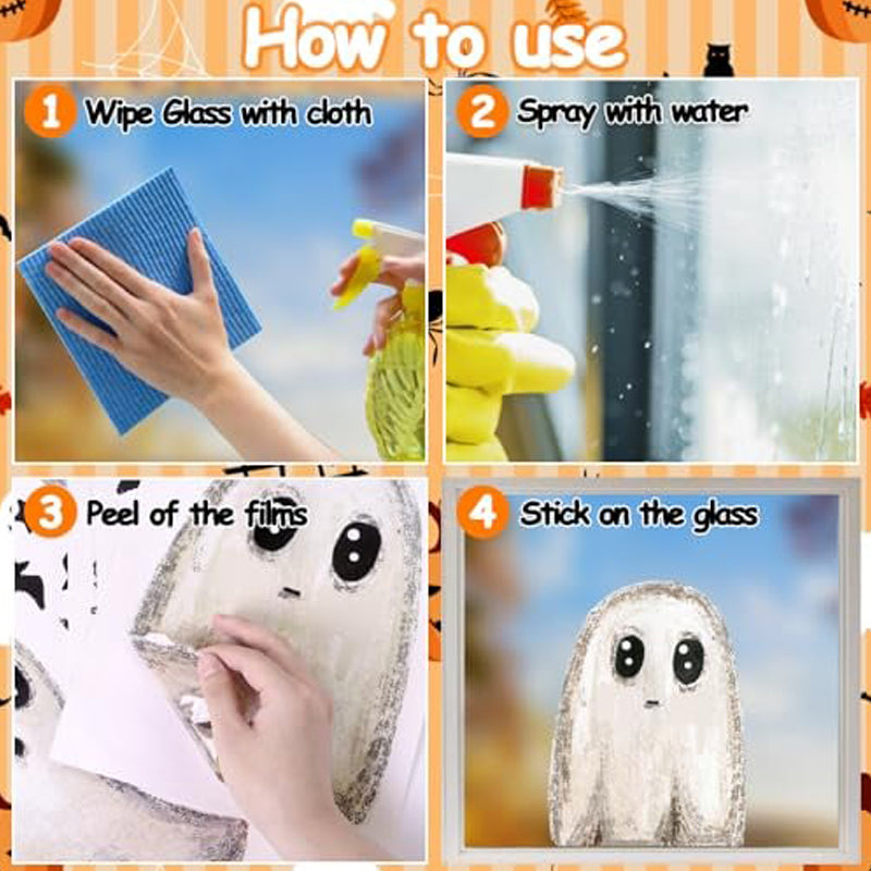 🔥 LAST DAY PROMOTION - 50%OFF 🔥  Cute & Fun Halloween Ghost Static Window Cling