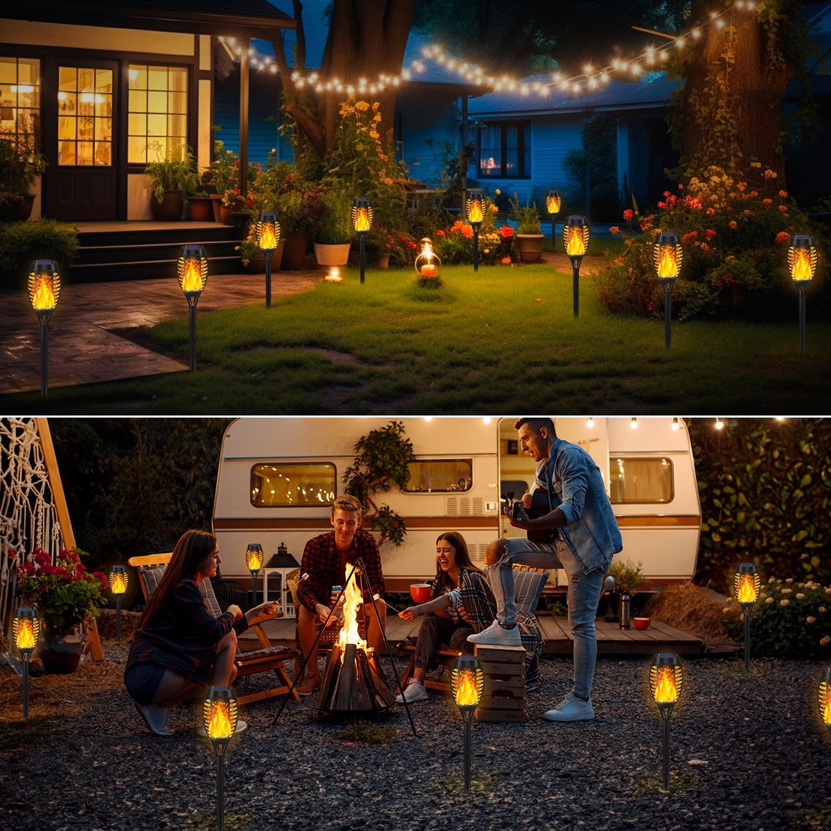 💖🔆 2026 Solar Tech | Outdoor Garden Torch Lamps | Auto-On at Dusk ⚡【New】