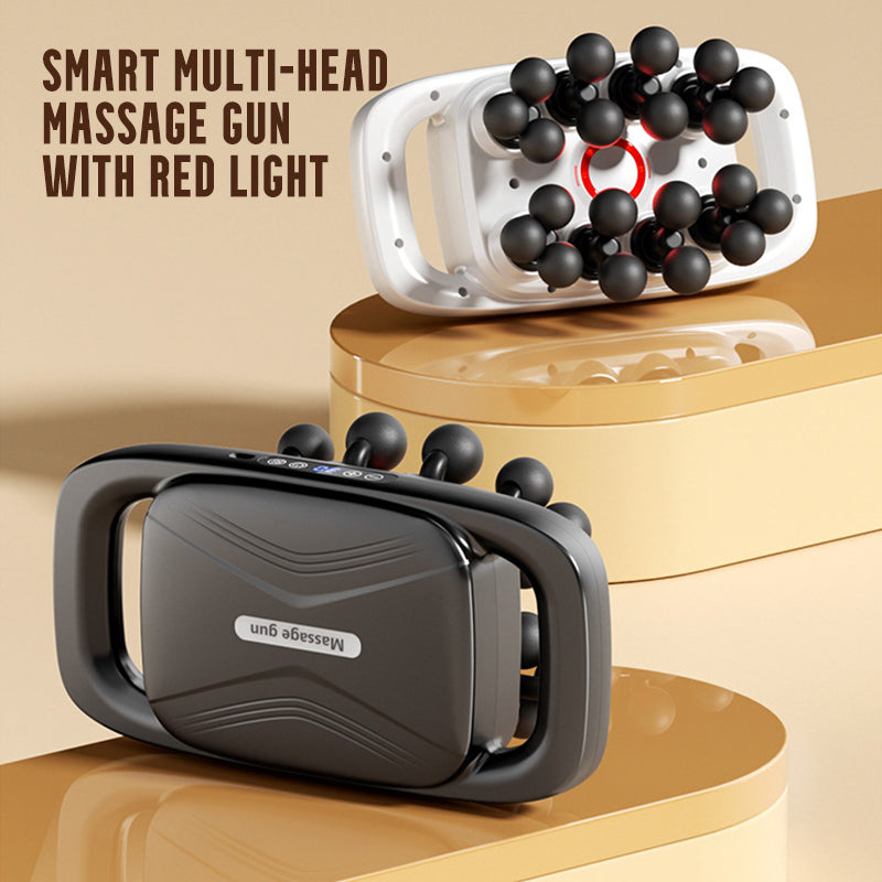 🔥Limited-time offer-Smart Multi-Head Massage Gun with Red Light