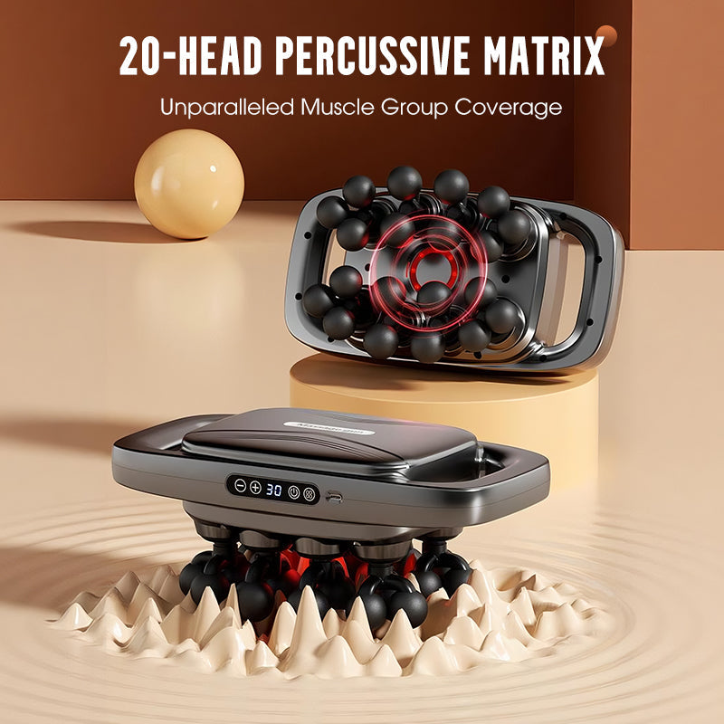 🔥Limited-time offer-Smart Multi-Head Massage Gun with Red Light