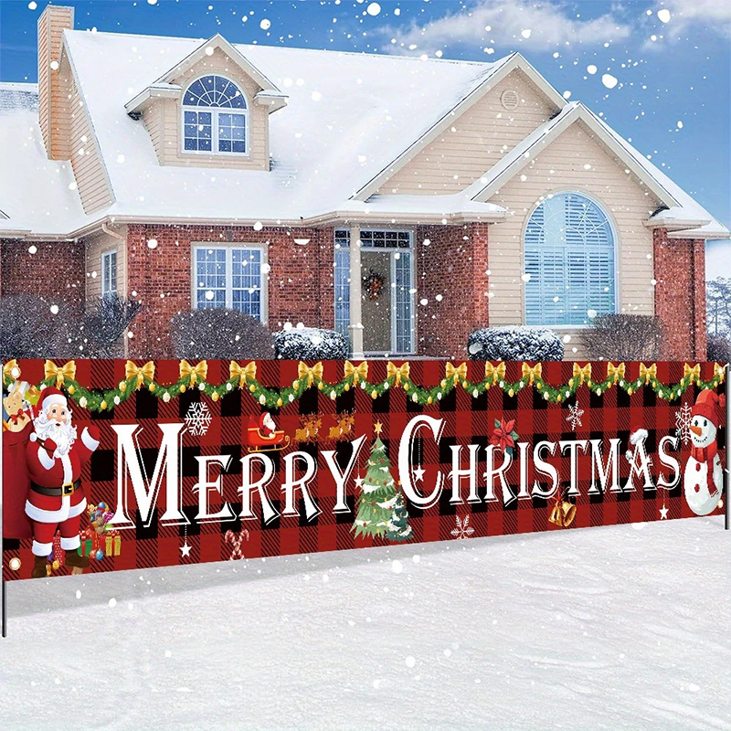 📢📢50% OFF !! ⏰ Merry Christmas Hanging Banner – Outdoor festive decor ✨
