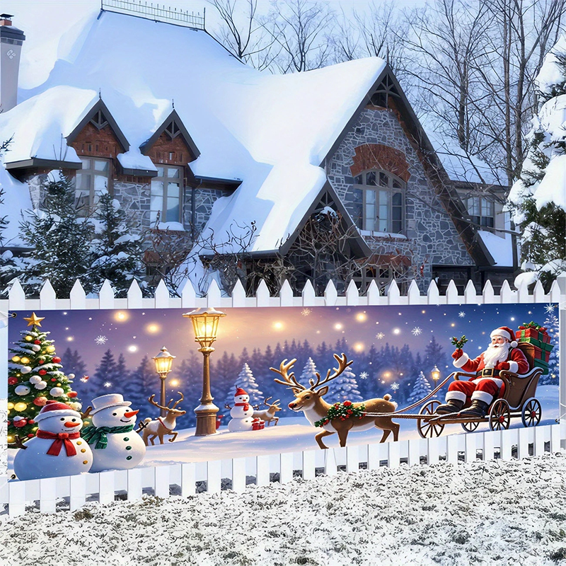 📢📢50% OFF !! ⏰ Merry Christmas Hanging Banner – Outdoor festive decor ✨