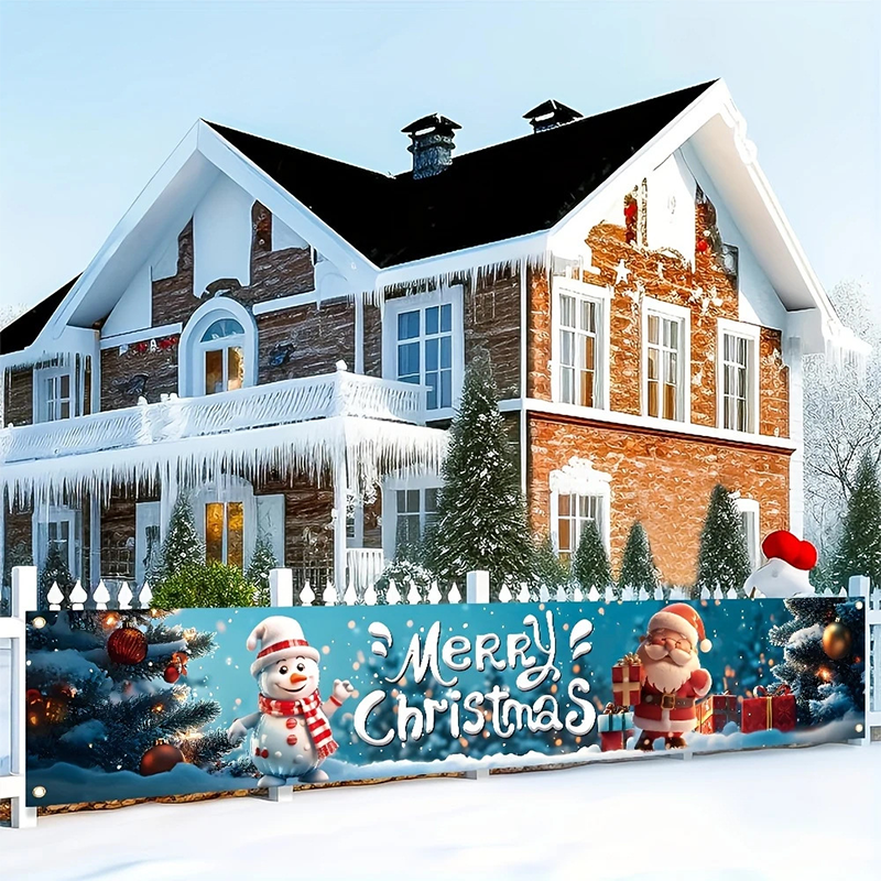 📢📢50% OFF !! ⏰ Merry Christmas Hanging Banner – Outdoor festive decor ✨