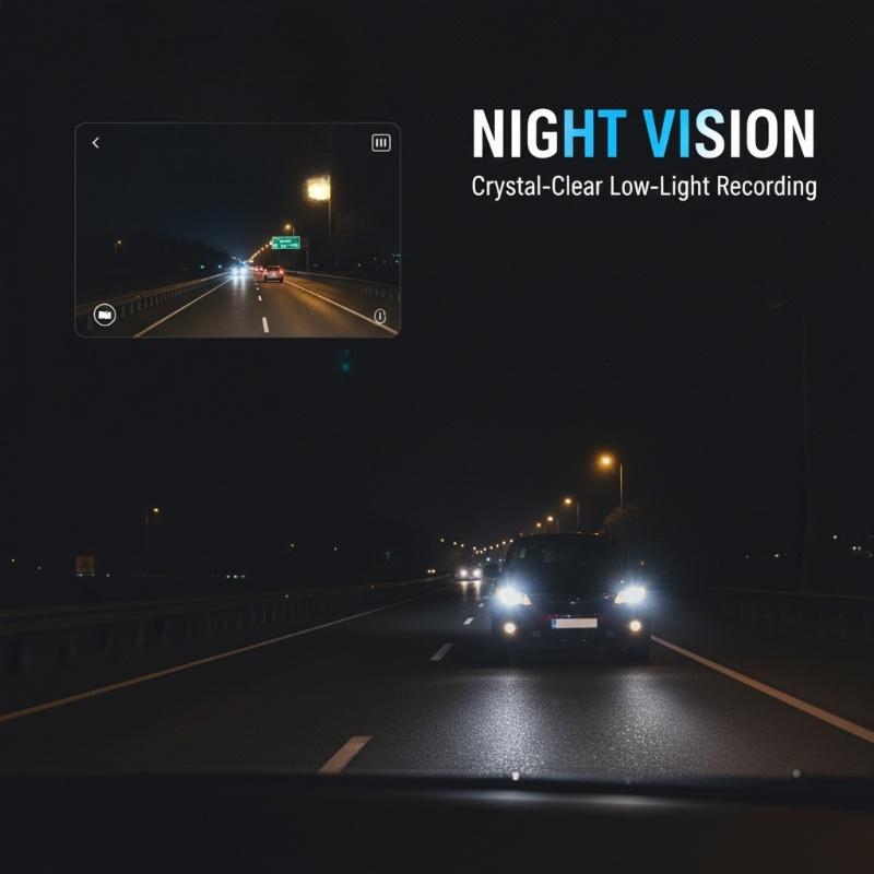 1080P HD Dash Cam with Wi-Fi & Night Vision