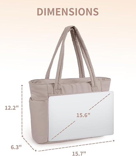 🎉 2026 Sale — Over 89,000 Sold! 👜 Wandering Nature Puffer Tote Bag – Cup Holder & Laptop Compartment 🎒