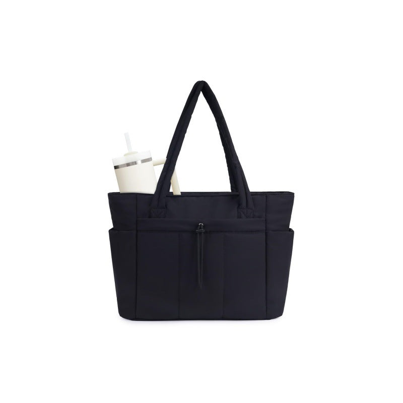 🎉 2026 Sale — Over 89,000 Sold! 👜 Wandering Nature Puffer Tote Bag – Cup Holder & Laptop Compartment 🎒