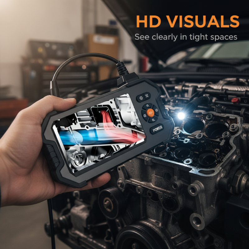 🔍50% OFF NOW! Portable 1080P HD Endoscope Inspection Camera, 4.3‑inch LCD Screen Borescope with IP67 Waterproof Probe for Auto Repair, Pipe Checking, Home & Industrial Inspection