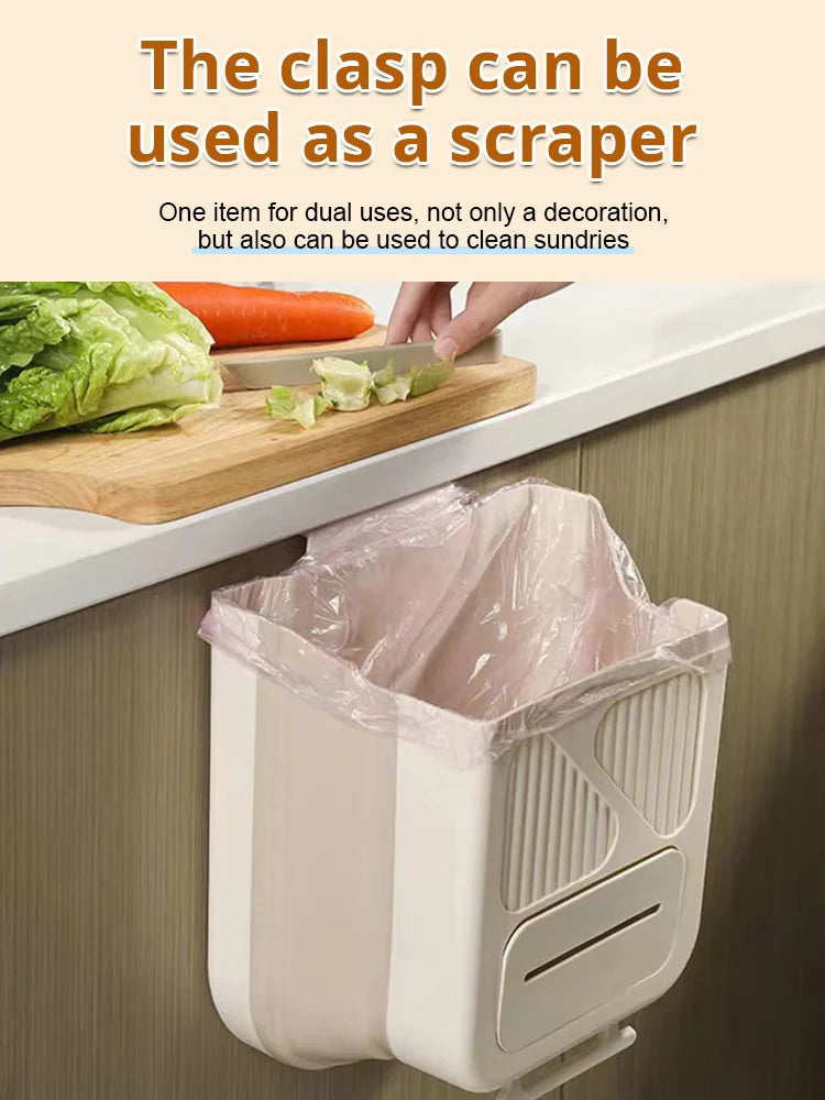 🎉LIMITED-TIME 50% OFF! 🍃 Foldable Hanging Kitchen Waste Trash Can ✨