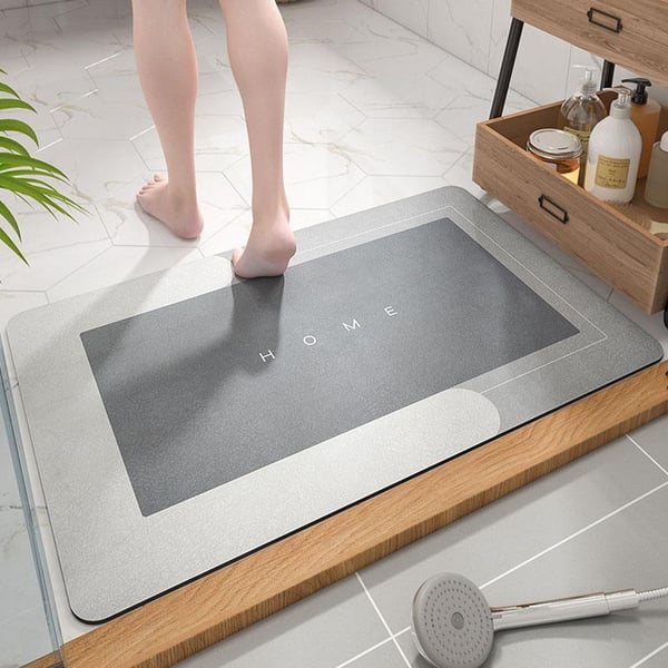 Diatomite Bath Mat, Water Absorbent Mat, 1 Count Non-slip Quick Drying Bathroom Mat, Soft Comfortable Bathroom Rug, Bathroom Accessories for Home Bathroom