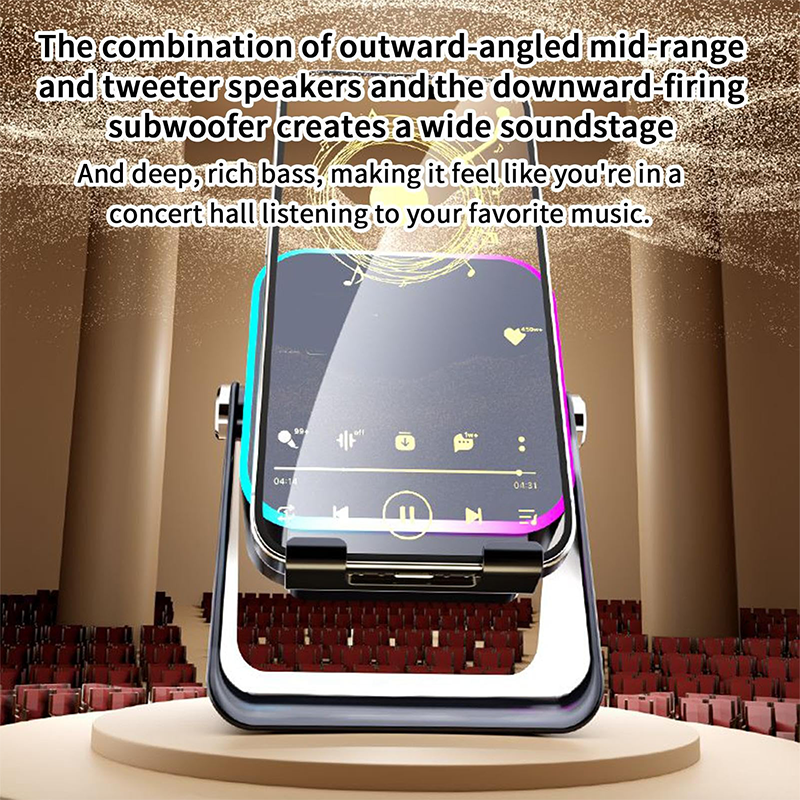 💎 50% OFF 5-IN-1 WIRELESS SPEAKER STAND! 💎 Induction Audio, Phone Holder & Ambient Light