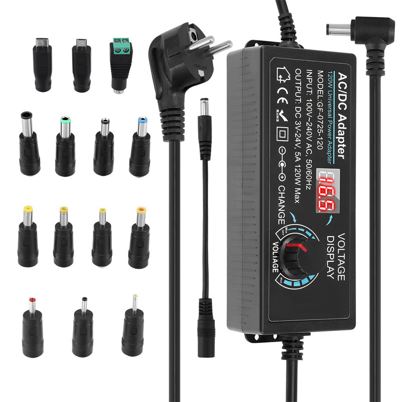 Adjustable 3V-24V 3A Universal AC/DC Power Adapter