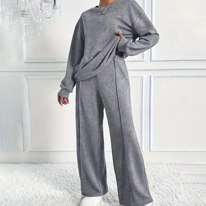 🏖️50% off!🌞Women's Cozy Long-Sleeve Top & Pants Set🆒