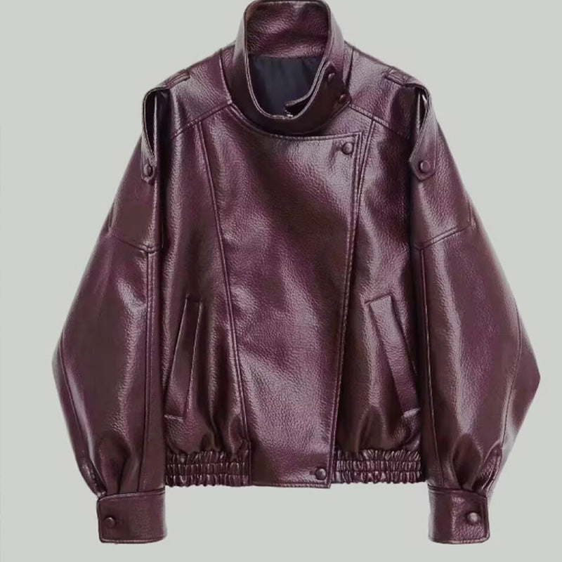 💥2026 HOT SALE⚡50K+ SOLD!⚡Cool Faux Leather Biker Jacket(FREE SHIPPING)
