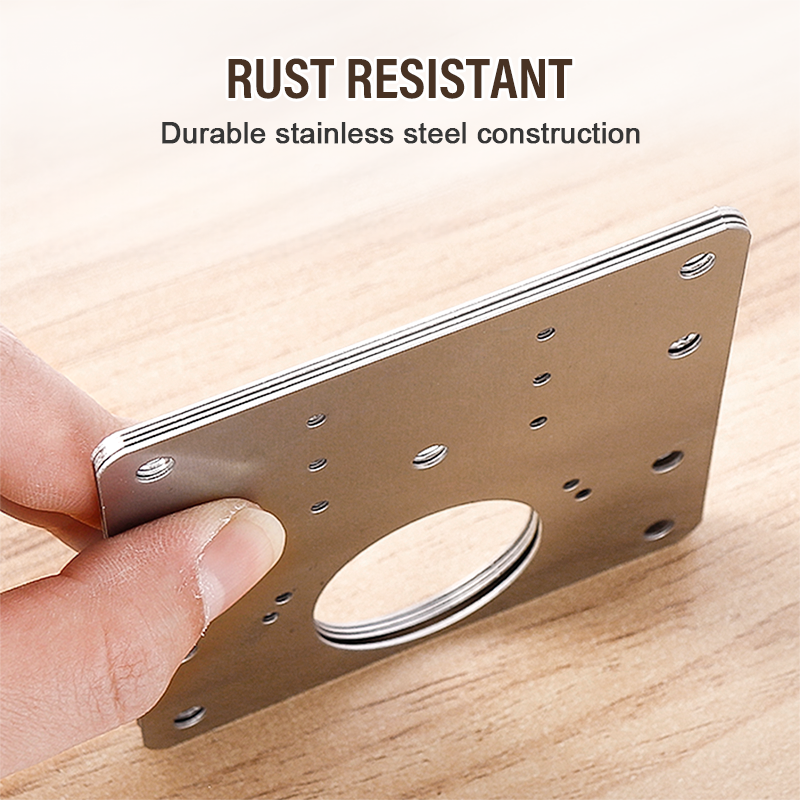 🔧50% OFF 🚪 Stainless Steel Hinge Repair Plate — Fix Loose Cabinet Doors Fast, No Replacement