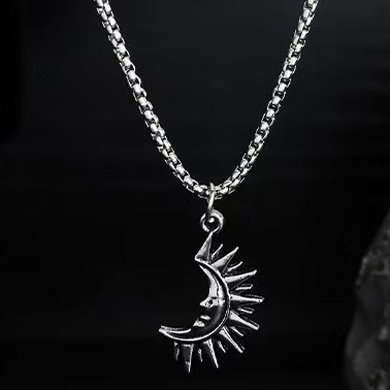⏳Time-Limited Special⏰ Sun & Moon Pendant Necklace Set – Symbolic Couple Jewelry, Asymmetrical Design & Meaningful Gift ✨