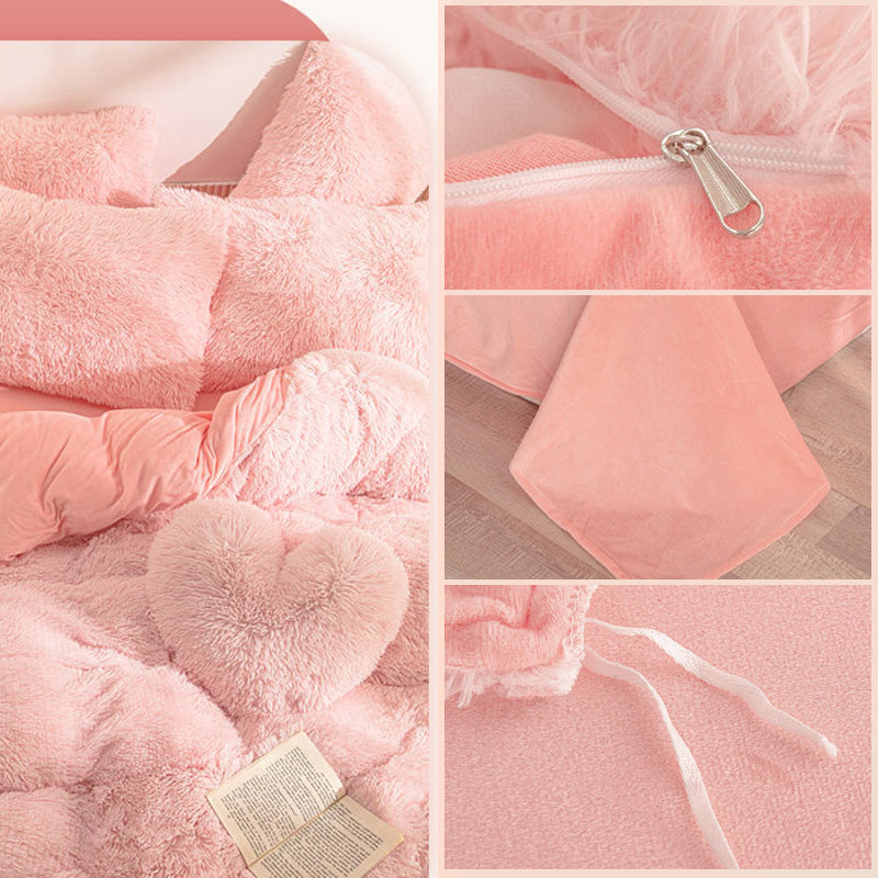 🛏️ 50% OFF! 🎁 Winter Plush Bedding Set – 4‑piece, warm & cozy ✨