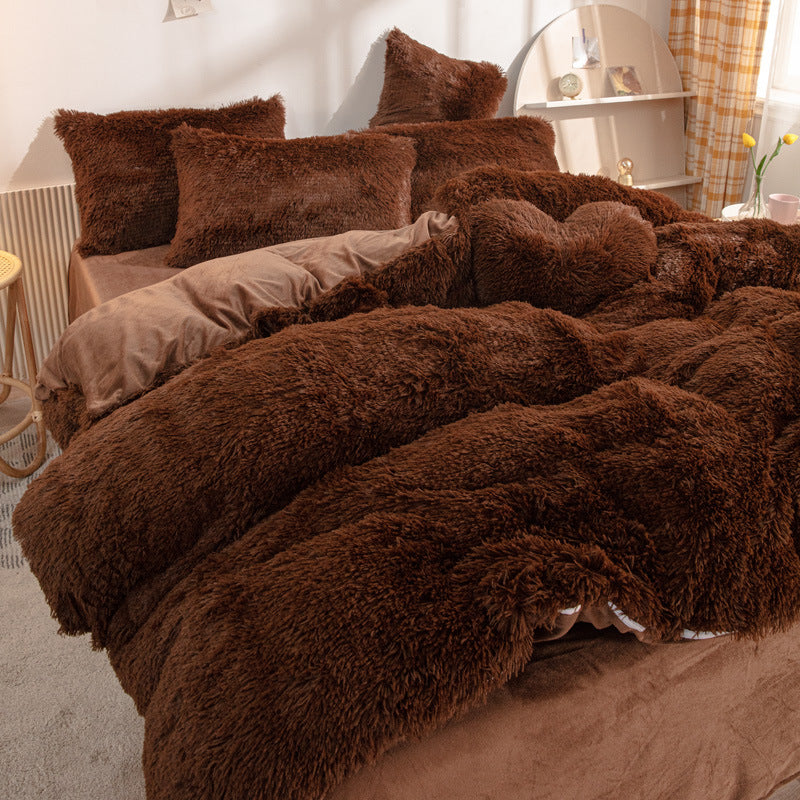 🛏️ 50% OFF! 🎁 Winter Plush Bedding Set – 4‑piece, warm & cozy ✨