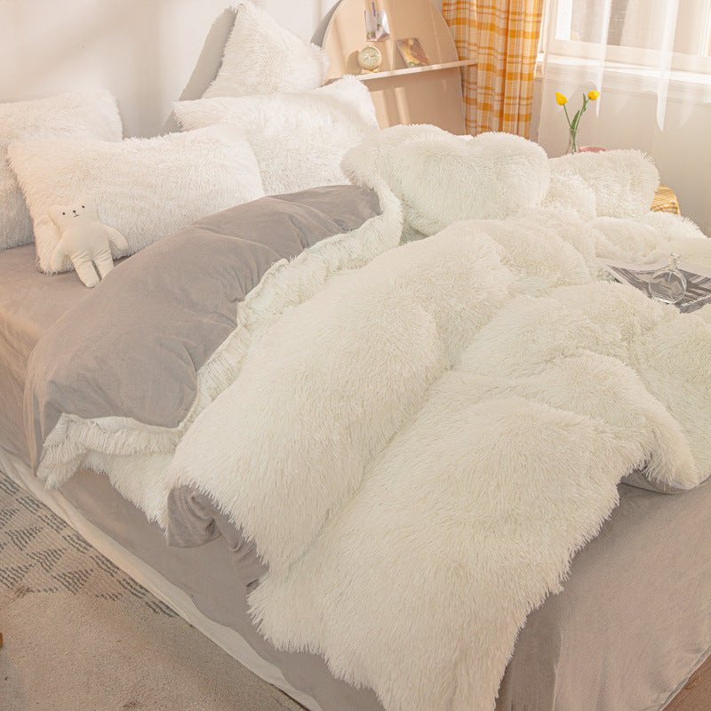 🛏️ 50% OFF! 🎁 Winter Plush Bedding Set – 4‑piece, warm & cozy ✨