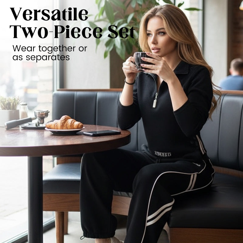 🎁2026 New Arrivals 50% OFF💥Women's Half-Zip Casual Tracksuit Set