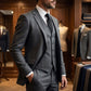 👔🕴️Men's Slim-Fit 3-Piece Suit Set – Tailored Fit, Premium Fabric & Perfect for Formal Occasions
