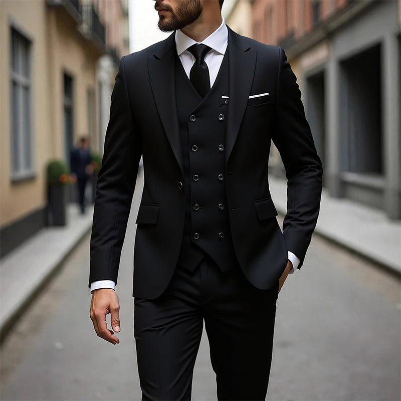 👔🕴️Men's Slim-Fit 3-Piece Suit Set – Tailored Fit, Premium Fabric & Perfect for Formal Occasions