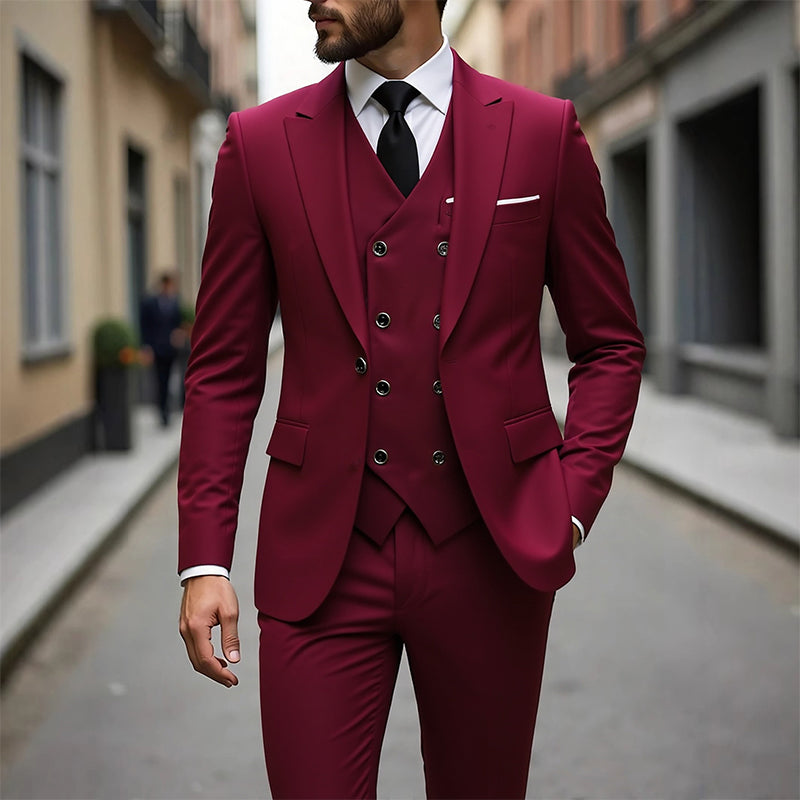 👔🕴️Men's Slim-Fit 3-Piece Suit Set – Tailored Fit, Premium Fabric & Perfect for Formal Occasions