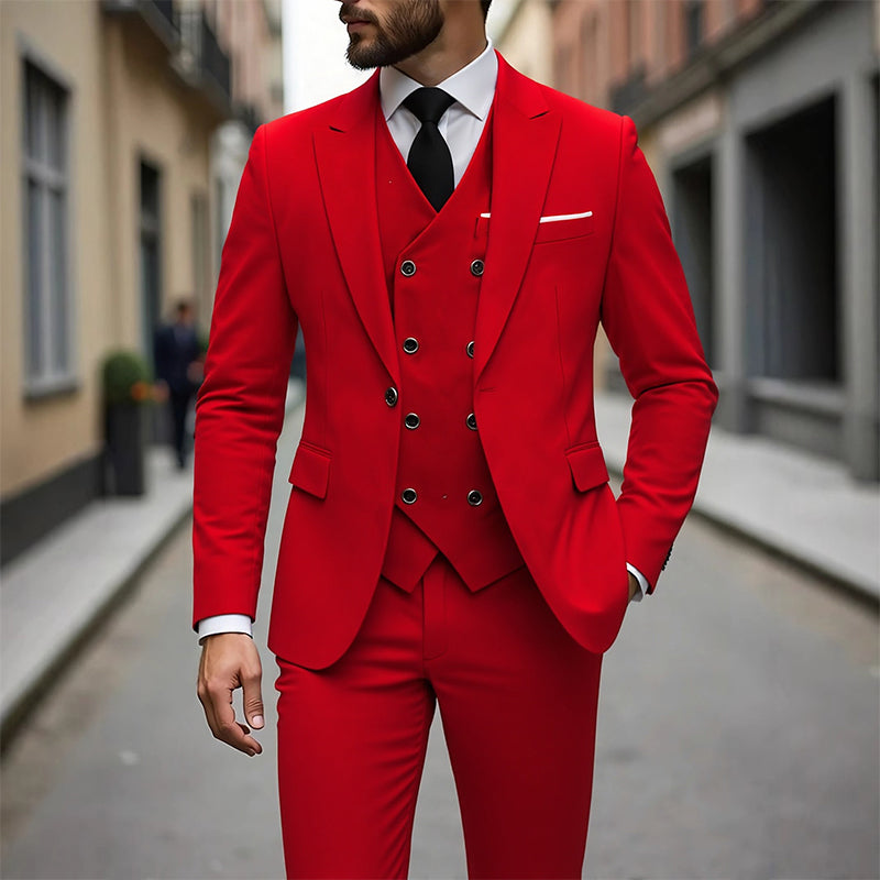 👔🕴️Men's Slim-Fit 3-Piece Suit Set – Tailored Fit, Premium Fabric & Perfect for Formal Occasions