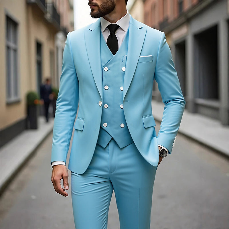 👔🕴️Men's Slim-Fit 3-Piece Suit Set – Tailored Fit, Premium Fabric & Perfect for Formal Occasions
