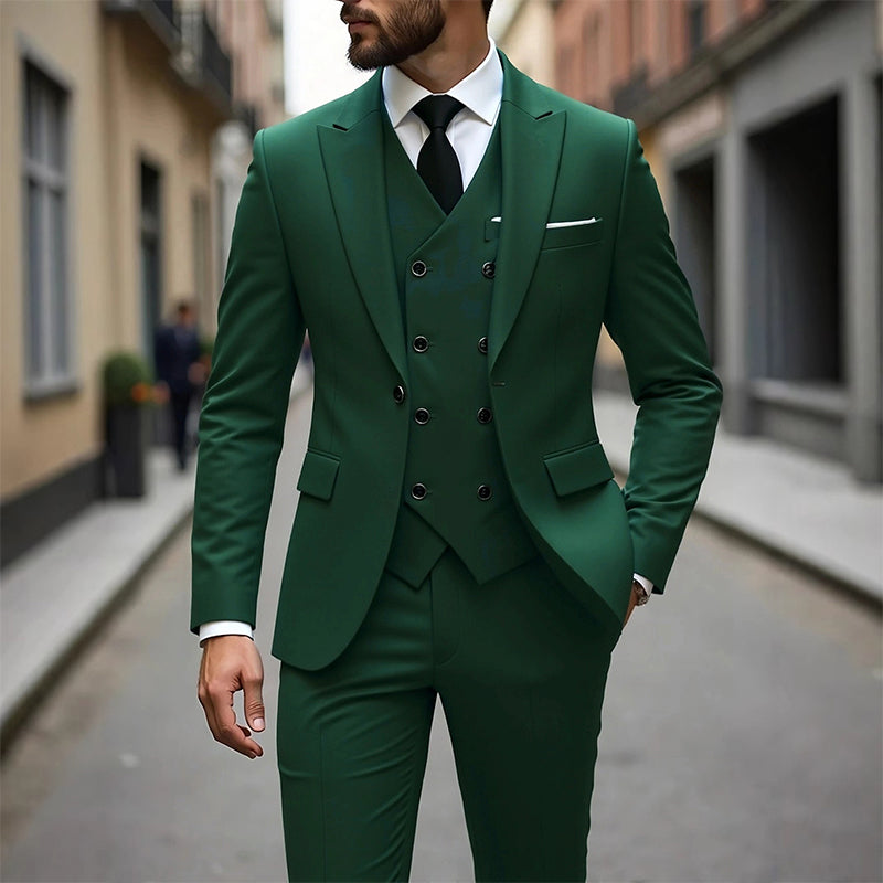 👔🕴️Men's Slim-Fit 3-Piece Suit Set – Tailored Fit, Premium Fabric & Perfect for Formal Occasions