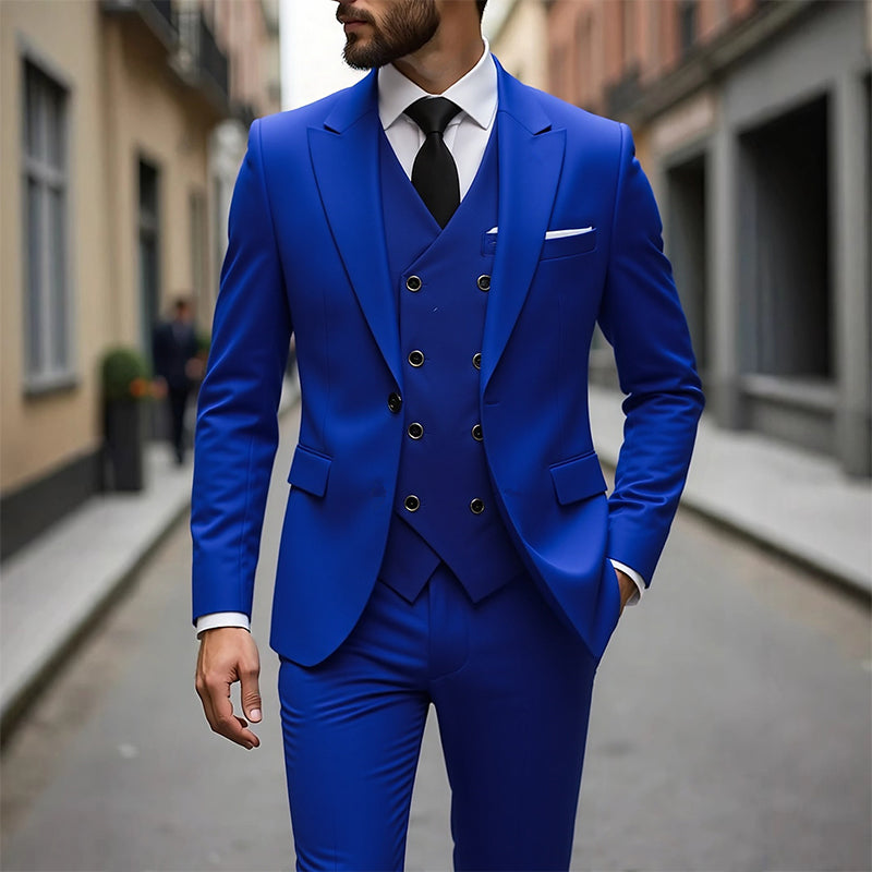 👔🕴️Men's Slim-Fit 3-Piece Suit Set – Tailored Fit, Premium Fabric & Perfect for Formal Occasions