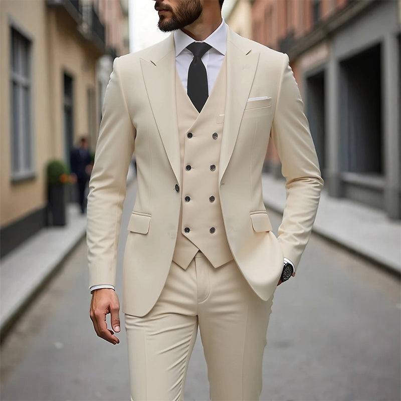 👔🕴️Men's Slim-Fit 3-Piece Suit Set – Tailored Fit, Premium Fabric & Perfect for Formal Occasions