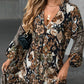 👗 Elegant Printed V-Neck Dress – Timeless Sophistication! 🌸✨