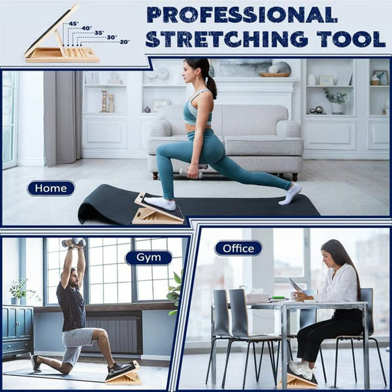Adjustable Wooden Slant Board for Calf Stretching