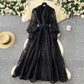 💖Vintage Embroidered Lantern Sleeve Dress & Free shipping✈️