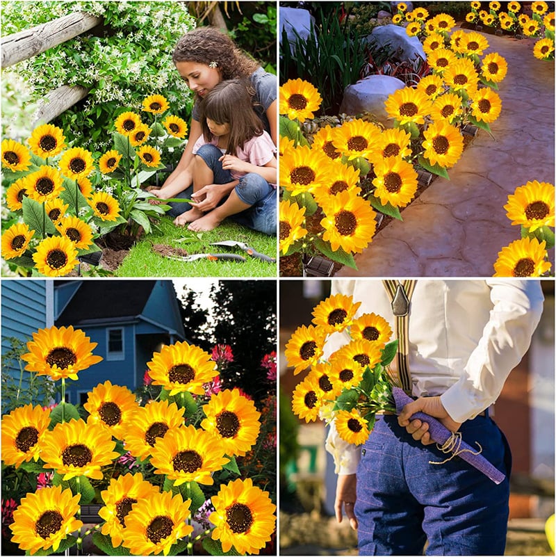 🌻☀️ LIMITED-TIME OFF! 3-Head Solar Sunflower Garden Light – Realistic Petals, IP65 Weather Resistance & Warm White Glow ✨
