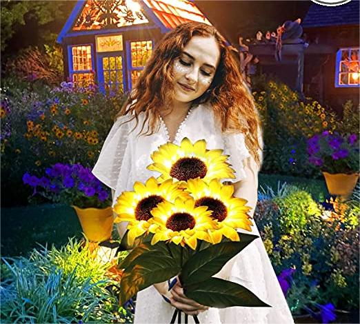 🌻☀️ LIMITED-TIME OFF! 3-Head Solar Sunflower Garden Light – Realistic Petals, IP65 Weather Resistance & Warm White Glow ✨