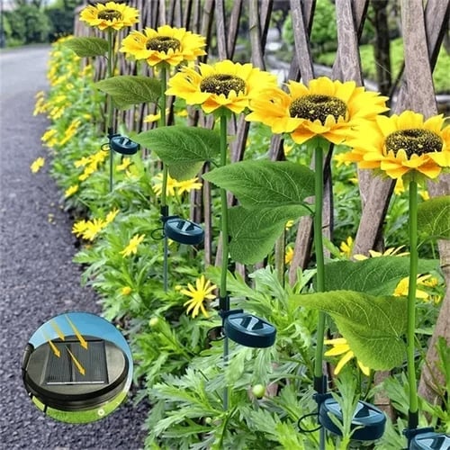 🌻☀️ LIMITED-TIME OFF! 3-Head Solar Sunflower Garden Light – Realistic Petals, IP65 Weather Resistance & Warm White Glow ✨