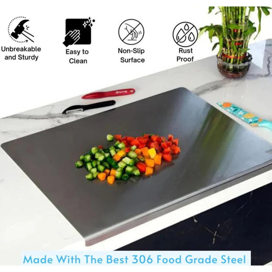 🔥LAST DAY⚡50K+ SOLD!🎁Stainless Steel Countertop Chopping Board