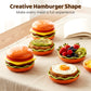 6-Piece Stackable Hamburger Ceramic Dipping Bowl Set