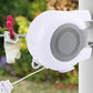 Invisible retractable clothesline with double line