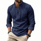 ⏳Time-Limited Special⏰Plain Linen-Cotton Blend Shirt for Men – Breathable & Lightweight, Relaxed Fit & Versatile Style 🌿
