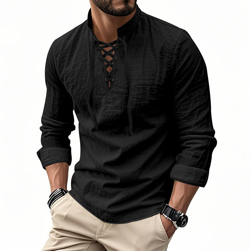 ⏳Time-Limited Special⏰Plain Linen-Cotton Blend Shirt for Men – Breathable & Lightweight, Relaxed Fit & Versatile Style 🌿