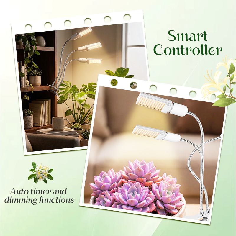 LED Plant Grow Light with Timer & Clamp