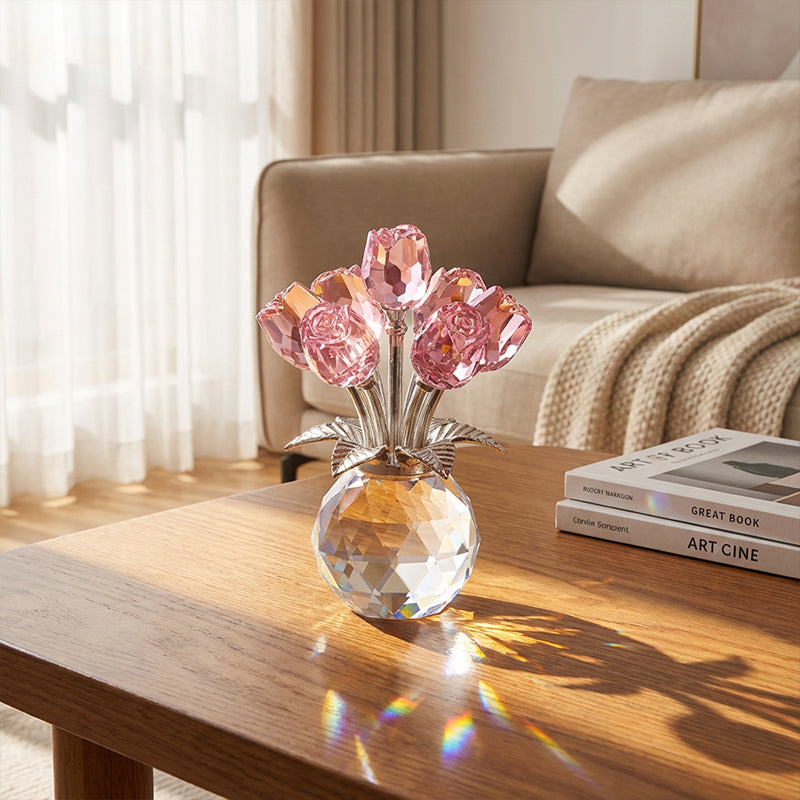 💎 60% OFF! 💎 Everlasting Crystal Rose in Vase – Handcrafted Sparkling Keepsake, Fade-Resistant & Perfect Gift 🌹✨