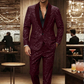 🔥Men's Black Sparkle Tuxedo Suit Set & free shipping ✈️