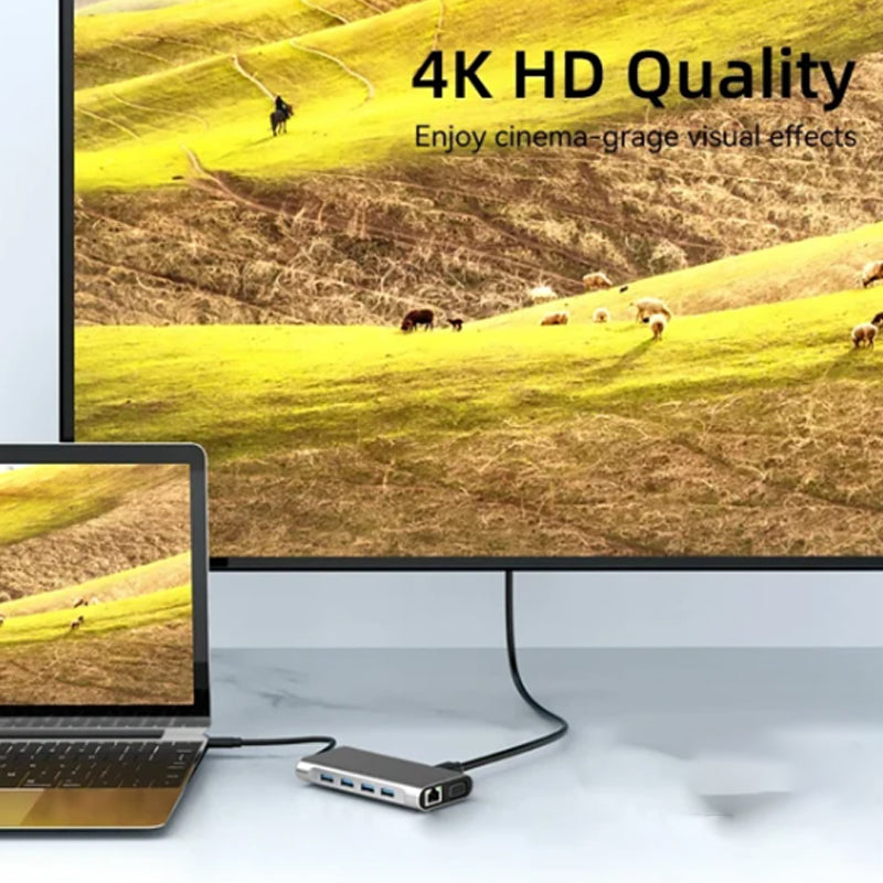 10-in-1 USB-C Hub Adapter with 4K HDMI